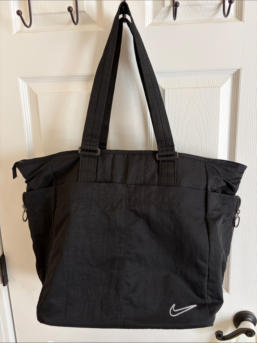 Nike Black Men’s Tote Bag with White Swoosh